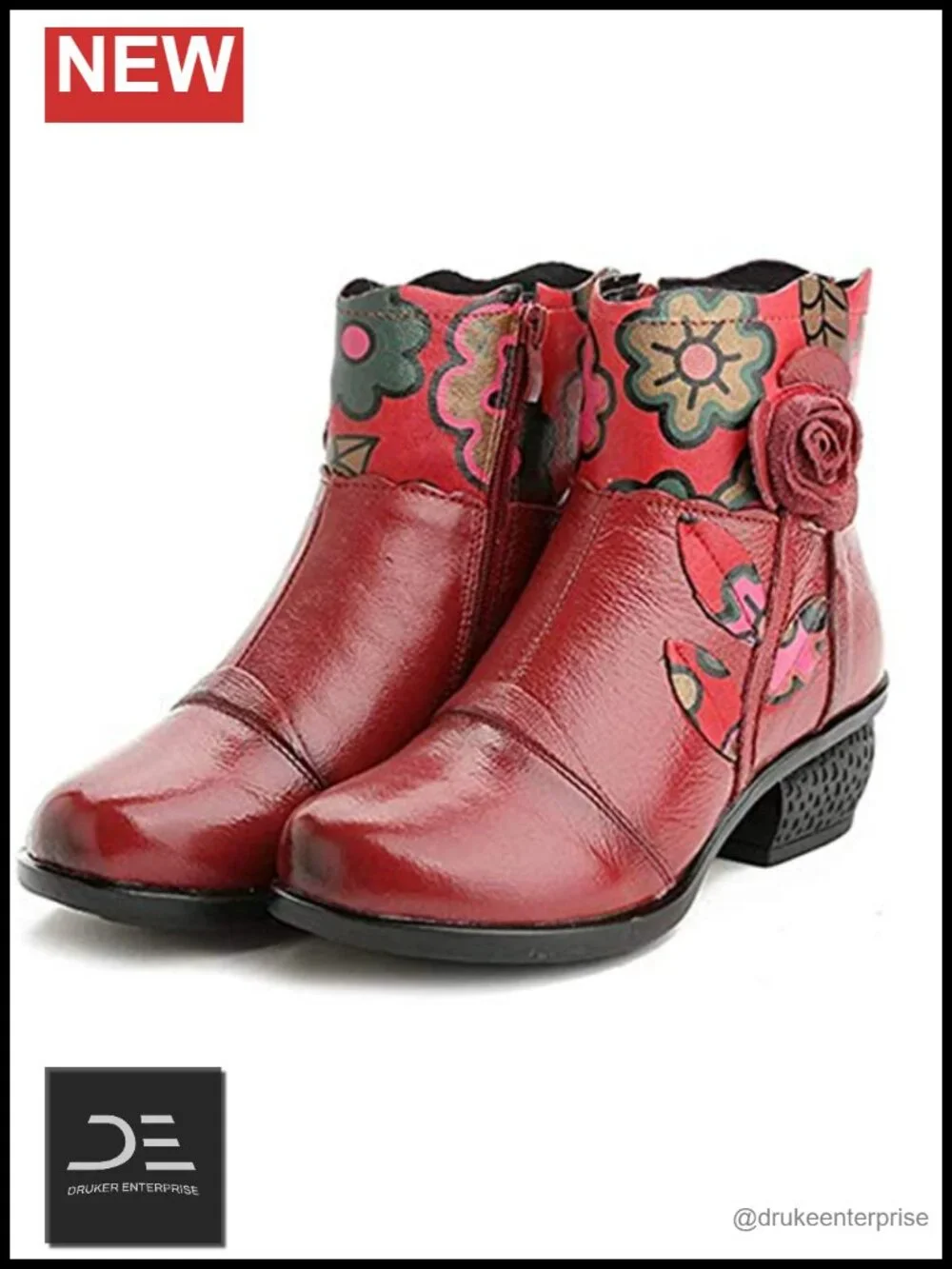 Women's Casual Snow Boots Low Heel Ankle Booties Warm Winter